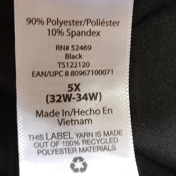Terra & Sky Black Camisole Top Size 5X - Picture 3 of 4